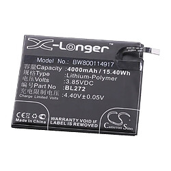 vhbw Li-Polymère batterie 4000mAh (3.85V) pour téléphone portable mobil smartphone Lenovo Vibe K33A42, K6 Power 