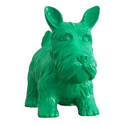 Figurine Décorative Chien Schnauzer Kuatéh en Polyrésine 38x18x31 cm Verte