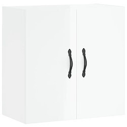 vidaXL Armoire murale Blanc brillant 60x31x60 cm Bois d'ingénierie