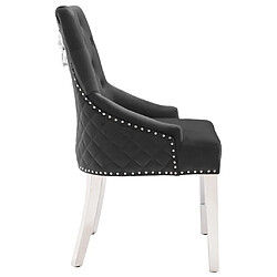 Avis vidaXL Chaise de salle à manger Noir Velours