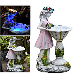 Acheter Résine Jardin Statue Art Décorations Extérieures, Solaire Fille Sculpture LED Lumière Collectibles Sculpture, pelouse à l'extérieur Patio Cour Porche,