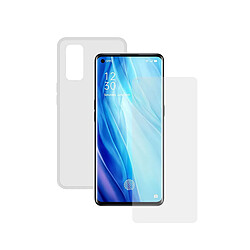 Uknow Film Protecteur en Verre Trempé pour Téléphone Portable + Étui pour Téléphone Portable Oppo Reno 4 Pro Contact Transparent 