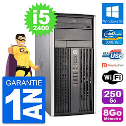 PC Tour HP Pro 6300 CMT Intel i5-2400 RAM 8Go Disque Dur 250Go Windows 10 Wifi - Occasion