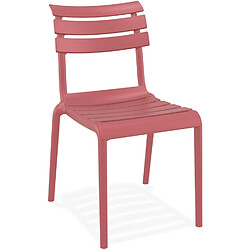 Alterego Chaise de jardin 'CHALA' rouge en matière plastique