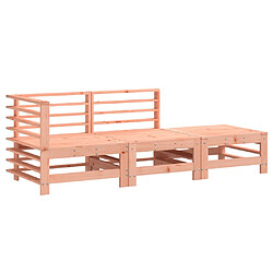 vidaXL Salon de jardin 3 pcs bois massif douglas