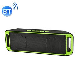 Wewoo Enceinte Bluetooth d'intérieur vert Haut-parleur de lecture de musique de carte multifonctionnelle, appel de Handfree de et ampère TF & U-disque ampère AUX Audio & Fonction FM 