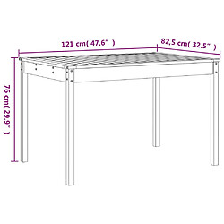 vidaXL Ensemble à manger de jardin 5pcs bois massif Douglas pas cher