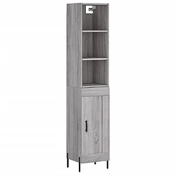 Maison Chic Buffet,Meuble de Rangement,commode pour salon,Cuisine Sonoma gris 34,5x34x180 cm Bois d'ingénierie -MN34683