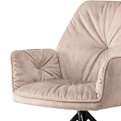 Meubler Design Chaise De Salle À Manger Pivotante Moderne En Velours Botega - Velours Taupe