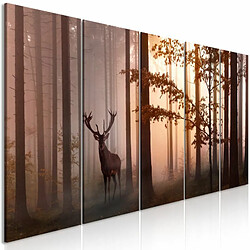 Paris Prix Tableau Imprimé 5 Panneaux Morning Narrow Brown 90 x 225 cm 