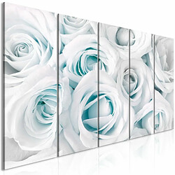 Paris Prix Tableau 5 Panneaux Satin Rose Narrow Turquoise 80 x 200 cm 