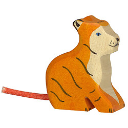 Figurine en bois Holztiger : Animaux de la Jungle : Tigre petit