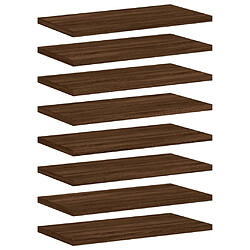 vidaXL Étagères murales 8 pcs chêne marron 40x20x1,5cm bois ingénierie