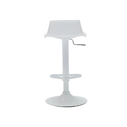 Vente-Unique Tabouret de bar - Polypropylène - Hauteur réglable - Coloris blanc - CALAS pas cher