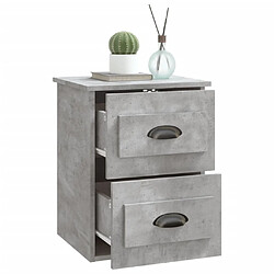 Maison Chic Table de chevet murale - Table de Nuit gris béton 41,5x36x53 cm pas cher