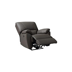 Avis Vente-Unique Fauteuil relax électrique en cuir MARCIS - Marron