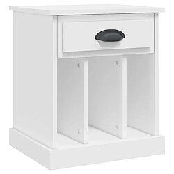 Maison Chic Table de chevet,Table de nuit,Table d'appoint pour salon blanc 43x36x50 cm -MN90209