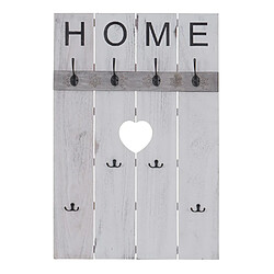 Avis Mendler Portemanteau mural HWC-C89, HOME, 8 crochets, 91x60cm ~ blanc shabby