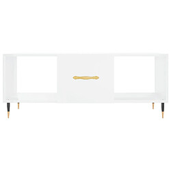 Acheter vidaXL Table basse Blanc brillant 102x50x40 cm Bois d'ingénierie