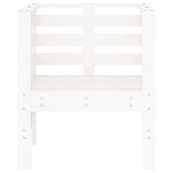 Maison Chic Lot de 2 Chaises de jardin,Fauteuil d'extérieur blanc 61,5x53x71 cm bois pin massif -MN53843 pas cher