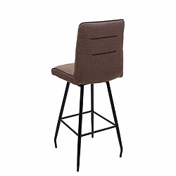 Avis Mendler Tabouret de bar HWC-H72, tabouret de comptoir, repose-pied tissu/textile en acier ~ brun