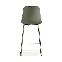 Mes Lot de 2 chaises de bar H65 cm gris-vert - NORYZ pas cher