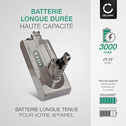 Batterie pour Dyson V10, Cyclone V10, V10 Absolute, V10 Animal, V10 Origin, V10 Extra, Dyson SV12 3000mAh - Convient uniquement au type B - de CELLONIC