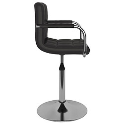 Acheter vidaXL Chaises pivotantes à manger lot de 4 noir similicuir