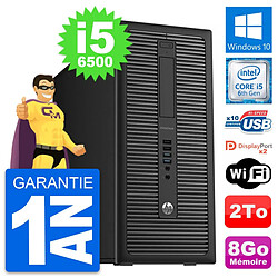 PC Tour HP EliteDesk 800 G2 Intel i5-6500 RAM 8Go Disque Dur 2To Windows 10 Wifi - Occasion