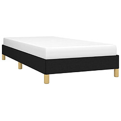 Avis Maison Chic Lit adulte - Lit simple Cadre de lit,Structure du lit Contemporain Noir 80x200 cm Tissu -MN91398