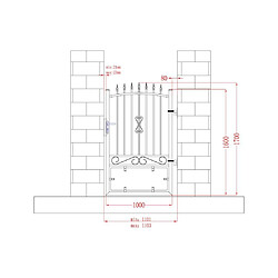 Vente-Unique Portillon battant aluminium ajouré L110 x H170 cm noir NERBIS