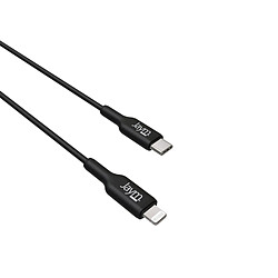 Jaym Câble de Charge et Synchronisation de donnée USB-C / Lightning MFI PD 3.0 3A 1M Noir