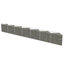 vidaXL Mur de gabion Acier galvanisé 450x30x50 cm