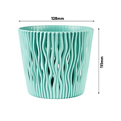 WellHome 3x rond plastique flowerpot Sandy rond en couleur Mocca 12 (Long) x 12 (large) x 11.1 (High) cm