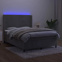 Avis Sommier à lattes,Cadre à lattes de lit pour Adulte matelas et LED Gris clair 140x190 cm -MN33736