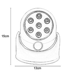 Universal Lampe 7LE capteur d'activation de mouvement rotatif lumineux automatique infrarouge(blanche)