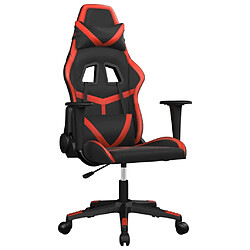 Maison Chic Chaise de jeu, Chaise gaming de massage, Fauteuil gamer d'ordinateur,Chaise de Bureau Noir et rouge Similicuir -GKD40366