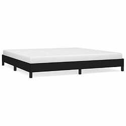 Maison Chic Lit adulte - Lit simple Cadre de lit,Structure du lit Contemporain Noir 200x200 cm Tissu -MN71907