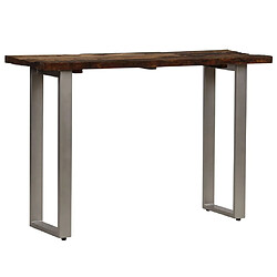 Avis Maison Chic Table console | Meuble d'entrée | Table d'appoint Bois de récupération et acier 120x35x76 cm -GKD69512