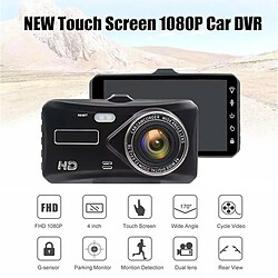 Yonis Dashcam Caméra Voiture et Recul + SD 8Go