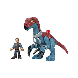 Jurassic World Figurine articulée Theizinosaurus et Owen Jurassic World Bleu / Rouge