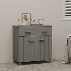 Maison Chic Buffet,Meuble de Rangement,commode pour salon,Cuisine HAMAR Gris clair 79x40x80 cm Bois massif de pin -MN27284