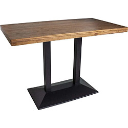 Antic Line Creations Table bistrot double pied 110 x 60 x 75 cm. Table bistrot double pied 110 x 60 x 75 cm