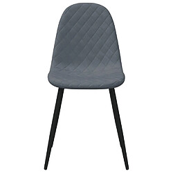 Acheter Maison Chic Lot de 2 Chaises à manger | Chaise de salle à manger cuisine Gris foncé Velours -GKD46622