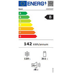 Réfrigérateur combiné 70cm 440l nofrost - KGN49AIBT - BOSCH