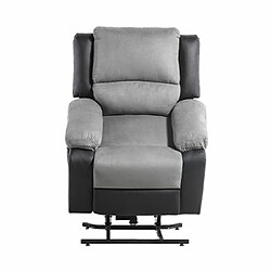 Acheter Mes Fauteuil de relaxation releveur électrique gris et PU noir - VALIA