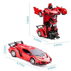 Avis Shop Story Voiture télécommandée 2 en 1 transformable en robot - Couleur Rouge