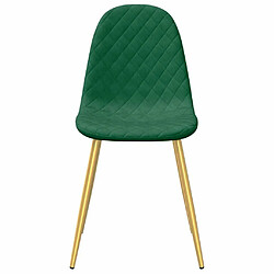 Acheter Maison Chic Lot de 4 Chaises à manger | Chaise de salle à manger cuisine Vert foncé Velours -GKD66989