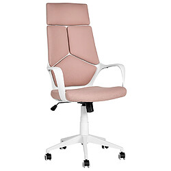 Beliani Chaise de bureau Rose pêche DELIGHT pas cher