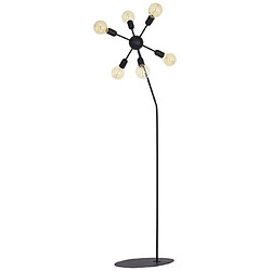 HOMEMANIA Lampadaire Scorpius Black - Étage - Salon, Salle de séjour, Étage - Noir en Métal, 36 x 30 x 170 cm, 6 x E27, 60W 